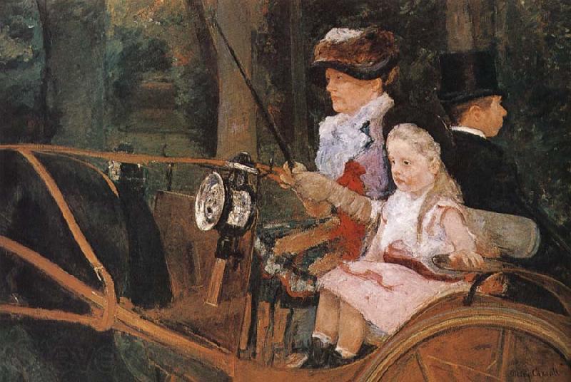 Mary Cassatt The woman and the child are driving the carriage